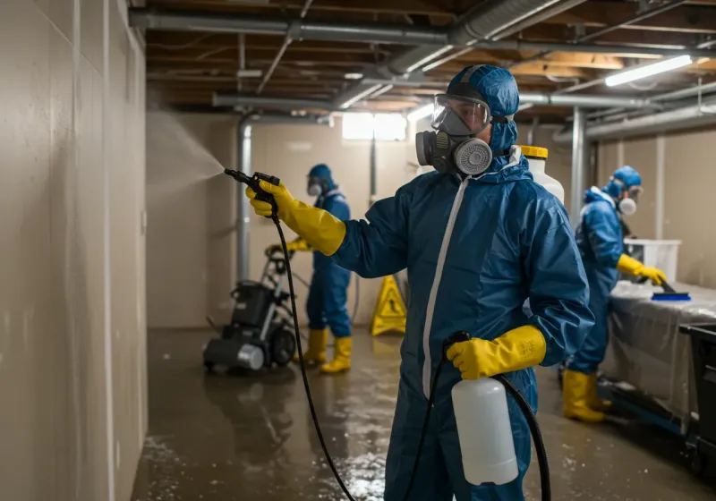 Basement Sanitization and Antimicrobial Treatment process in Adams County, IN